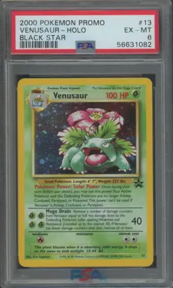 Pokemon TCG Venusaur 13 Black Star Promo Holo Rare PSA 6 - Image 1