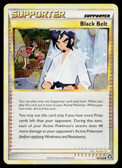 Black Belt 85/102 Uncommon HGSS Triumphant Pokemon Lightly Played - Image 1
