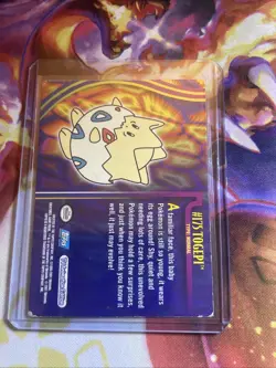 2001 Topps Pokemon Johto Series #175 Togepi- blue label non holo Mp - Image 2
