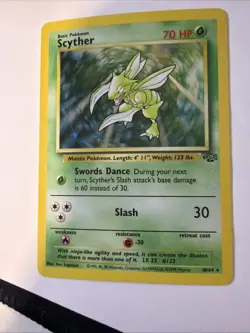 Scyther 26/64 - Jungle Holo Rare Pokemon TCG Vintage 1999 LP -NM - Image 1