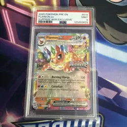 2025 Pokemon Prismatic Evolutions Flareon ex Stamped Promo #014/131 PSA 9 - Image 1