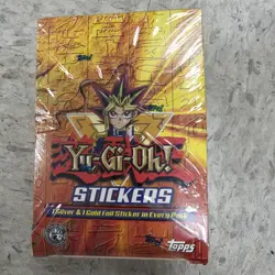 RARE Vintage Yu-Gi-Oh Stickers Factory Sealed Box 48 Packs 1997 Topps Nice - Image 1
