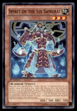 Yu Gi Oh! SPIRIT OF THE SIX SAMURAI SDWA EN012 SDWA 1st Edition Regular - Image 1