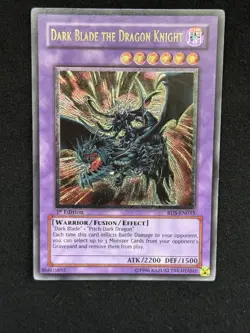 Vintage Yugioh Dark Blade the Dragon Knight Ultimate Rare 1st Ed RDS-EN035 2004 - Image 1