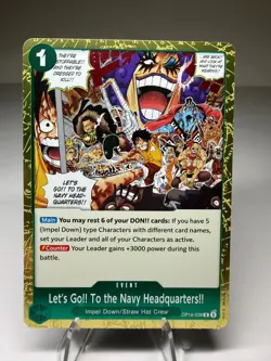 Let's Go!! To the Navy Headquarters!! OP16-038 Rare Foil The Time of Battle - Image 1
