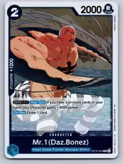 Mr.1(Daz.Bonez) OP16-054 Rare The Time of Battle One Piece Near Mint - Image 1