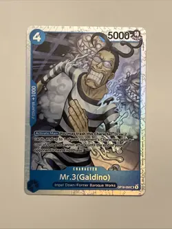 Mr.3 (Galdino) Super Rare (SR) OP16-056 The Time of Battle English Foil - Image 1