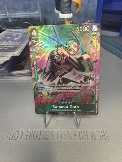 One Piece OP15 Roronoa Zoro OP13-037 TR Foil - (Treasure Rare) English Mint - Image 1