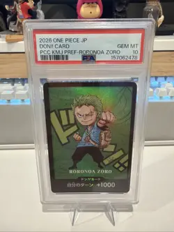 2026 One Piece Japanese Kumamoto Prefecture DON!! Roronoa Zoro PSA 10 - Image 1