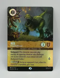 Disney Lorcana TCG Rex Protective Dinosaur 206/204 Enchanted Holo Eng - Image 1