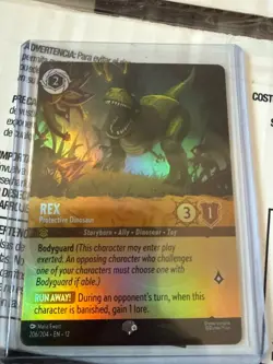 Rex Protective Dinosaur 206/204 Epic Toy Story Wilds Unknown NM Disney Lorcana - Image 1