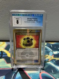 CGC 8 NM/MT Rocky Helmet 153/149 B&W Boundaries Crossed Secret Rare Pokemon Holo - Image 1