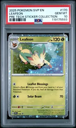 2025 POKEMON SVP EN-SV BLACK STAR PROMO #170 LEAFEON PSA 10 - Image 1