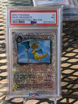 Pokemon Legendary Collection Reverse Holo Dark Dragonite #5/110 PSA 7 NM - Image 1