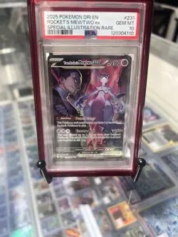 Pokemon 2025 Team Rocket's Mewtwo ex 231/182 SIR Destined Rivals GEM MT PSA 10 - Image 1