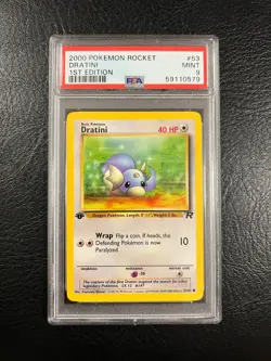 2000 Pokemon Rocket #53 - Dratini - Mint - 1st Edition - PSA 9! - Image 1