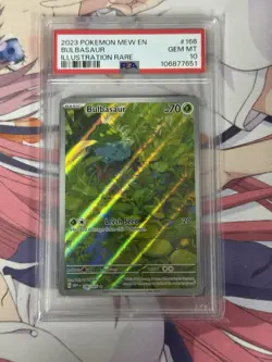Pokemon Bulbasaur 166/165 Illustration Rare PSA 10 GEM MINT S&V 151 English - Image 1