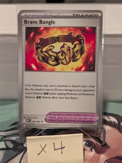 Brave Bangle X4 080/086 Uncommon White Flare Pokemon Near Mint - Image 1