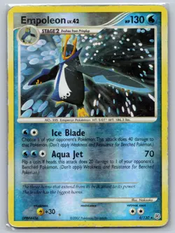 EMPOLEON 4/130 HOLO RARE DIAMOND & PEARL POKEMON REVERSE HOLO DMG - Image 1