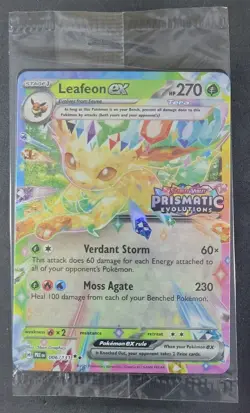 SEALED Leafeon ex 006/131 Prismatic Evolutions Stamped Double Rare Pokemon TCG - Image 1
