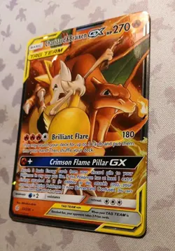 Pokemon TCG Charizard & Braixen GX 22/236 Sm-Cosmic Eclipse Holo LP - Image 2