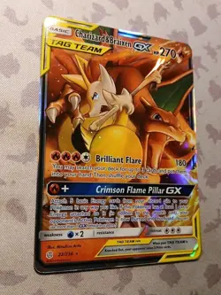 Pokemon TCG Charizard & Braixen GX 22/236 Sm-Cosmic Eclipse Holo LP - Image 3
