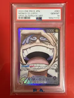 ONE PIECE PSA 10 Luffy OP09-061 L-P Parallel Emperors in the New World Japanese - Image 1