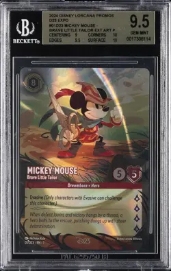 2024 DISNEY LORCANA PROMO D23 EXPO EXTENDED ART #01D23 MICKEY MOUSE BGS 9.5 - Image 1