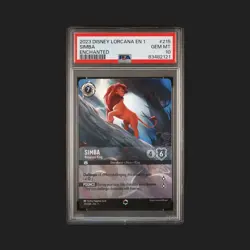 Disney Lorcana Simba - Returned King 215/204 Enchanted PSA 10 - GEM MINT - Image 1