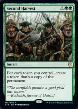 1x Second Harvest NM-Mint, English Commander 2019 MTG Magic - Image 1