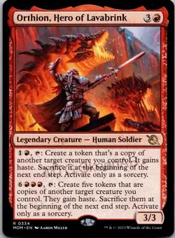MTG SkeenAB Orthion Hero of Lavabrink from MOM. NM. - Image 1