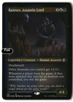 MTG Ramses, Assassin Lord (Foil Etched) [DMC - 61] LP Foil - Image 1