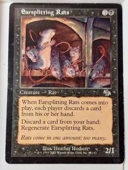 Earsplitting Rats - Judgment - Magic the Gathering MTG Nice! - Image 1