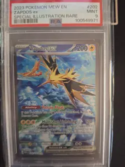 The Pokemon Company 2023 SV 151 Zapdos ex 202/165 SIR Holo English PSA 9 - Image 3