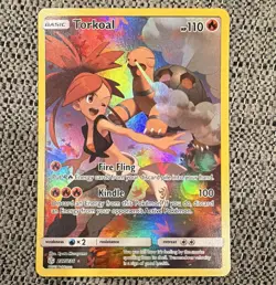 Pokemon TCG Torkoal 237/236 Sm-Cosmic Eclipse EN Holo Secret Rare Full Art - Image 1