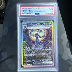 2025 POKEMON PORTUGUESE PRE PT-PRISMATIC EVOLUTIONS #161 UMBREON EX PSA 9 - Image 1