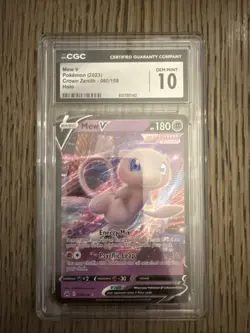 2023 Pokemon SWSH Crown Zenith Mew V 060/159 CGC 10 Gem Mint - Image 1