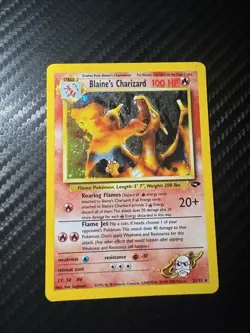 Pokemon TCG Blaine's Charizard Holo Rare 2/132 Gym Challenge Unlimited Swirl 💫 - Image 1
