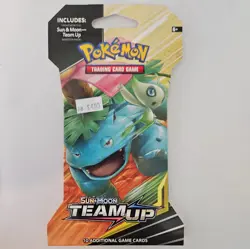 1 Pokemon TCG Sun & Moon Team Up Sleeved Booster Pack - Celebi & Venusaur Art - Image 1