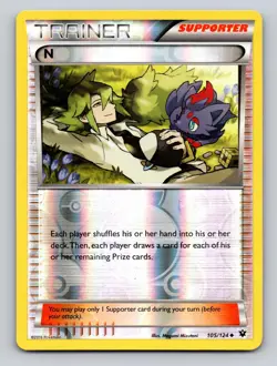 N 105/124 Uncommon XY Fates Collide Pokemon Reverse Holo NM - Image 1