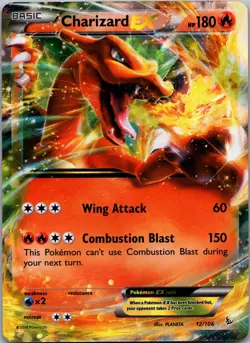 CHARIZARD EX 12/106 HOLO EX RARE FLASHFIRE POKEMON NM - Image 1