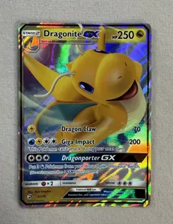 Pokemon TCG Dragonite GX 37/70 Dragon Majesty Holo - Image 1
