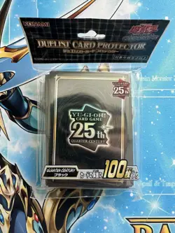Yu-Gi-Oh! OCG Black 100pcs 25th Anniversary Quarter Century Sleeves - Image 1
