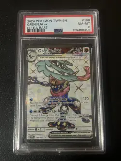 The Pokemon Company Greninja ex 198/167 Twilight Masquerade UR Holo Eng PSA 8 - Image 1