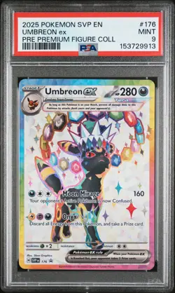 2025 Pokemon Svp En-Sv Black Star Promo #176 Umbreon Ex PSA9 - Image 1