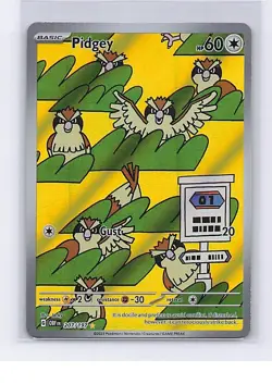 Pidgey 207/197 Illustration Rare Obsidian Flames Pokemon Lightly Played - Image 1