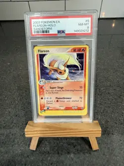 2003 Pokemon EX Flareon Holo Sandstorm #5 PSA 8 New Cert - Image 3