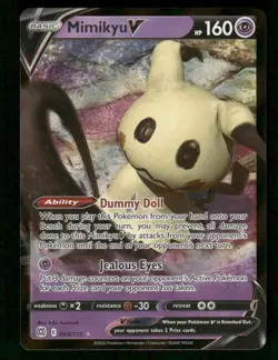 MIMIKYU V 068/172 HOLO V RARE BRILLIANT STARS POKEMON NM - Image 1