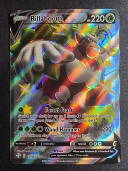 Rillaboom V SV105/SV122 NM Shining Fates Shiny Vault Holo V Rare Pokemon - Image 1