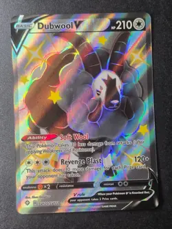 Dubwool V SV120/SV122 NM Shining Fates Shiny Vault Holo V Rare Pokemon - Image 1